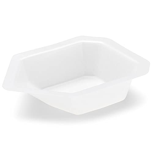 Pour Boat Weighing Dish by Globe Scientific, Bendable Polystyrene, Easy Pour Design, Disposable Scale Trays for Weighing & Mixing Liquid & Powder, Antistatic, 15mL Capacity, White, Case of 250