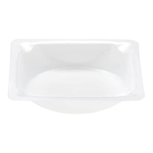 Weighing Boats by Globe Scientific 3620, Square Shaped, Bendable Polystyrene, Easy Pour Design, Disposable Scale Trays to Weig & Mix Liquid & Powder, Antistatic, 20mL Capacity, White, Case of 500