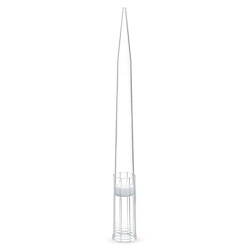 Globe Scientific 150835 Polypropylene Low Retention Filter Tip, Natural, Sterile, Rack, 1 mL-1000 mL Graduation, 84 mm Length (Pack of 576),1196U33PK