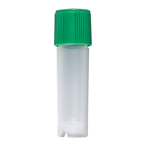 Globe Scientific 6032 Polypropylene Non-Graduated Sample Tube, 2mL Capacity, External Threads, Round Bottom, Self-Standing (Bag of 1000)