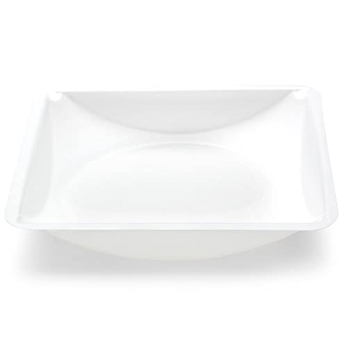 Weighing Boats by Globe Scientific, Square Shaped, Bendable Polystyrene, Easy Pour Design, Disposable Scale Trays for Weighing & Mixing Liquid & Powder, Antistatic, 330mL Capacity, White, Case of 500