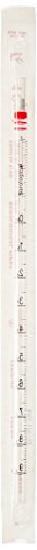 Globe Scientific 1872 Polystyrene Serological Pipette, 10mL Capacity, Open End, 310mm Length, Sterile, Red, Individually Wrapped (Case of 200)