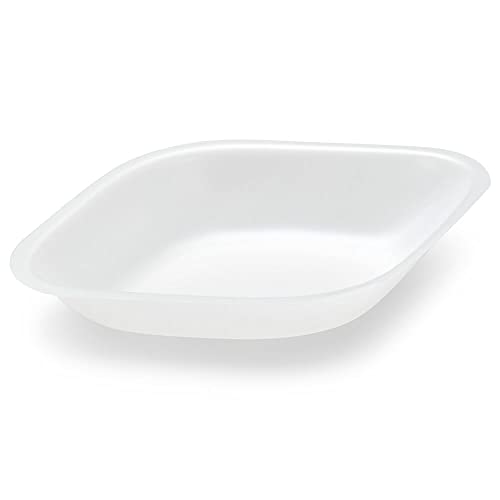 Weighing Boats Diamond Shaped by Globe Scientific, Bendable Polystyrene, Easy Pour Design, Disposable Scale Trays for Weighing & Mixing Liquid & Powder, Antistatic, 30mL Capacity, White, Case of 250