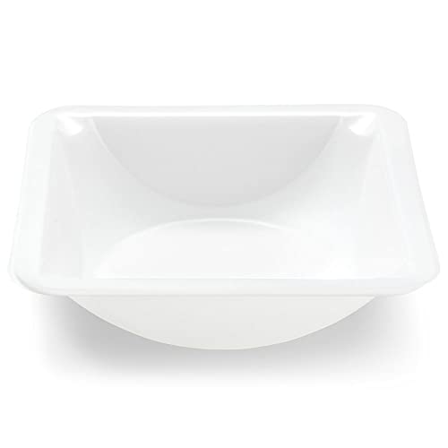 Weighing Boats by Globe Scientific, Square Shaped, Bendable Polystyrene, Easy Pour Design, Disposable Scale Trays for Weighing & Mixing Liquid & Powder, Antistatic, 100mL Capacity, White, Case of 500