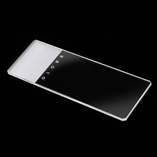 Globe Scientific 1334 Microscope Slides, Frosted 1 End 1 Side, with Beveled Edges and Clipped Corners, 25 x 75mm, Pack of 1440