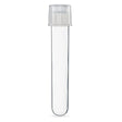 Globe Scientific 110158 Polystyrene Culture Tube with Attached Dual Position Cap, Sterile, 14mL Capacity, 17mm Dia, 100mm Height (Case of 500)