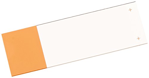 Globe Scientific Diamond 1358N White Glass Charged Microscope Slide, 25 x 75mm Size, Ground Edges, Orange Frosted (1,440 slides)