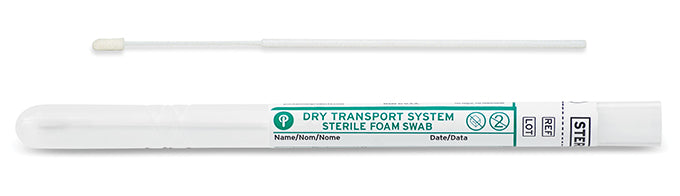Puritan 6" Sterile Thin Foam Swab w/Nylon Handle & Transport Tube - 25-1406 1PF BT-Swabs, Cs