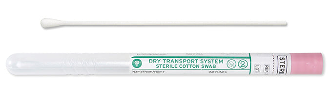 Puritan Dry Transport System 6" Sterile Standard Cotton Plastic Handle Swab & Tube - 25-806 1PC BT-Forensics Swabs, Cs