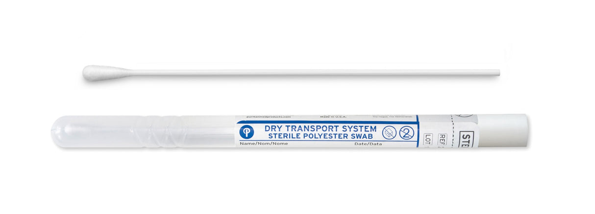 Puritan Dry Transport System 6" Sterile Standard Polyester Plastic Hdle Swab & Tube - 25-806 1PD BT-Cell Collection, Cs