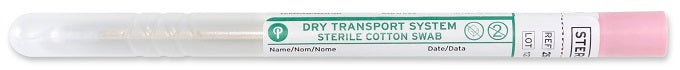 Puritan Dry Transport System 6" Sterile Standard Cotton Wood Handle Swab & Tube - 25-806 1WC BT-Collection and Transport System, Cs