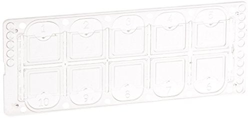 Globe Scientific 3805 Quick-Read Precision and Urinalysis Slide with Counting Circles, 10 Chamber, Pack of 100
