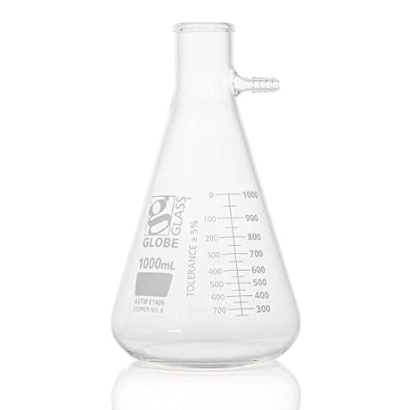 Globe Glass, Filtering Flask, 1000mL, Dual Graduations, ASTM E1406, 6/Box