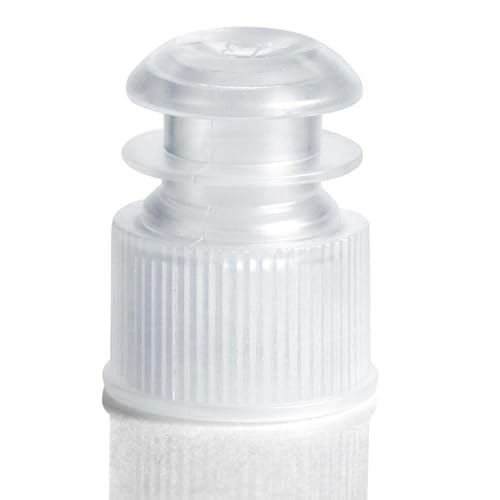 Globe Scientific 118240C Polyethylene Flange Plug Cap for Test Tubes, 13mm Size, Clear (Pack of 1000)