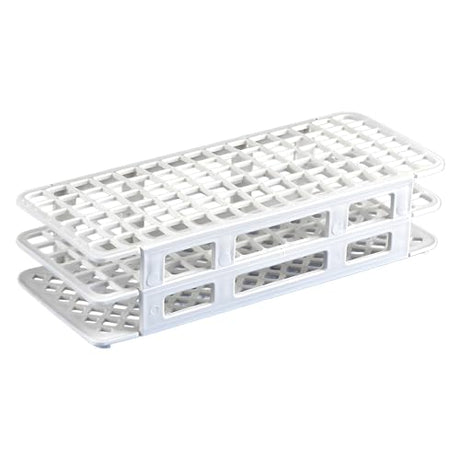 Globe Scientific 456403 Polypropylene Microcentrifuge Tube Rack, 12/13mm Tube, White, 90-Place