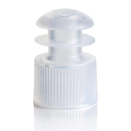 Globe Scientific 118127C Polyethylene Flange Plug Cap for Test Tubes, 12mm Size, Clear (Pack of 1000)