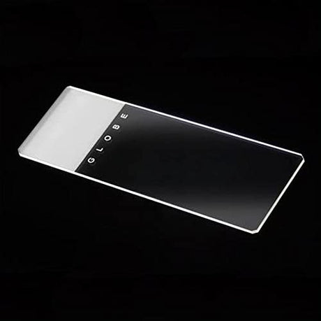 Globe Scientific 1308-144 Borosilicate Glass Microscope Slide, 90° Ground Edge, Frosted, 25 mm W x 75 mm L (Pack of 144)