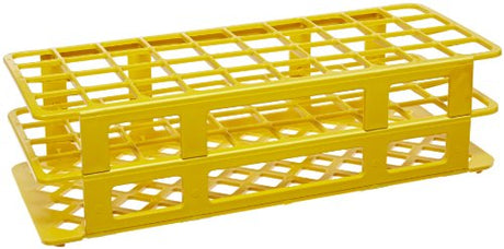 Globe Scientific 456706 Polypropylene Microcentrifuge Tube Rack, 25mm Tube, Yellow, 40-Place