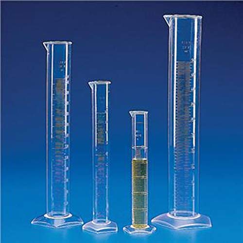 Globe Scientific 601570 Polymethylpentene Graduated Cylinder, Molded Graduations, 10mL Capacity (Pack of 10)