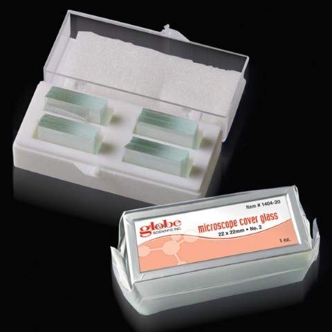 Globe Scientific Microscope Slide 1304G Soda Lime Glass, 90° Ground Edge, 25 mm W x 75 mm L, Green Frosted (Pack of 1440)
