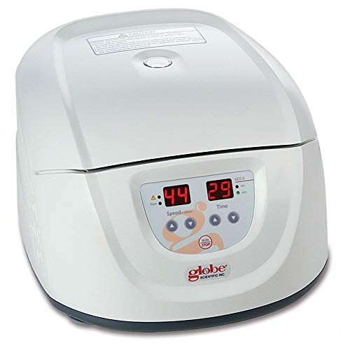 Globe Scientific GCC-S Standard Clinical Centrifuge with US Plug and 12-Place Rotor, Sleeves & Risers, 120V/60Hz