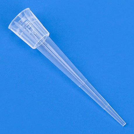 Globe 150040 Pipette Tip, 0.1-20uL, Certified, Universal, Low Retention, Graduated, 45mm, Extended Length, Natural, 1000/Stand-Up Resealable Bag