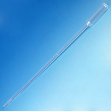 Globe Scientific 139038 LDPE Extra Long Transfer Pipet, Sterile, 225mm Length, 6.0mL Capacity (Case of 400)
