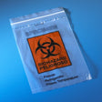 Globe Scientific 4918-100 Bag, Biohazard Specimen Transport, Ziplock with Score Line and Document Pouch, 6" x 9" Size, 0.75 mm Height, 5 mm Wide, 8.5 mm Length, Polyethylene (PE) (Pack of 100)