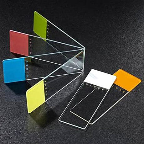 Globe Scientific 1358A-72 Borosilicate Glass Microscope Slide, Diamond, White, 90° Ground Edges, 25 mm Width x 75 mm Length (Pack of 72)