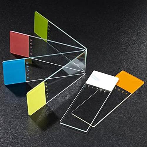 Globe Scientific 1358A-72 Borosilicate Glass Microscope Slide, Diamond, White, 90° Ground Edges, 25 mm Width x 75 mm Length (Pack of 72)