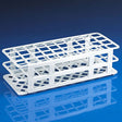 Globe Scientific 456703 Polypropylene Microcentrifuge Tube Rack, 25mm Tube, White, 40-Place