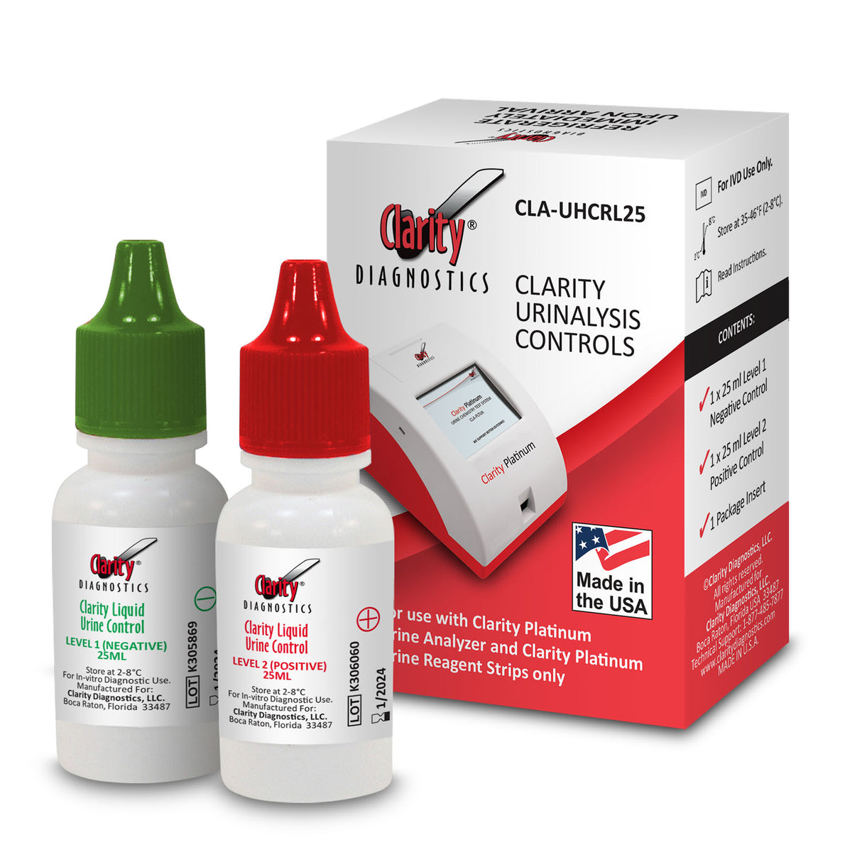 CLARITY DIAGNOSTICS URINALYSIS - CLA-UHCRL25