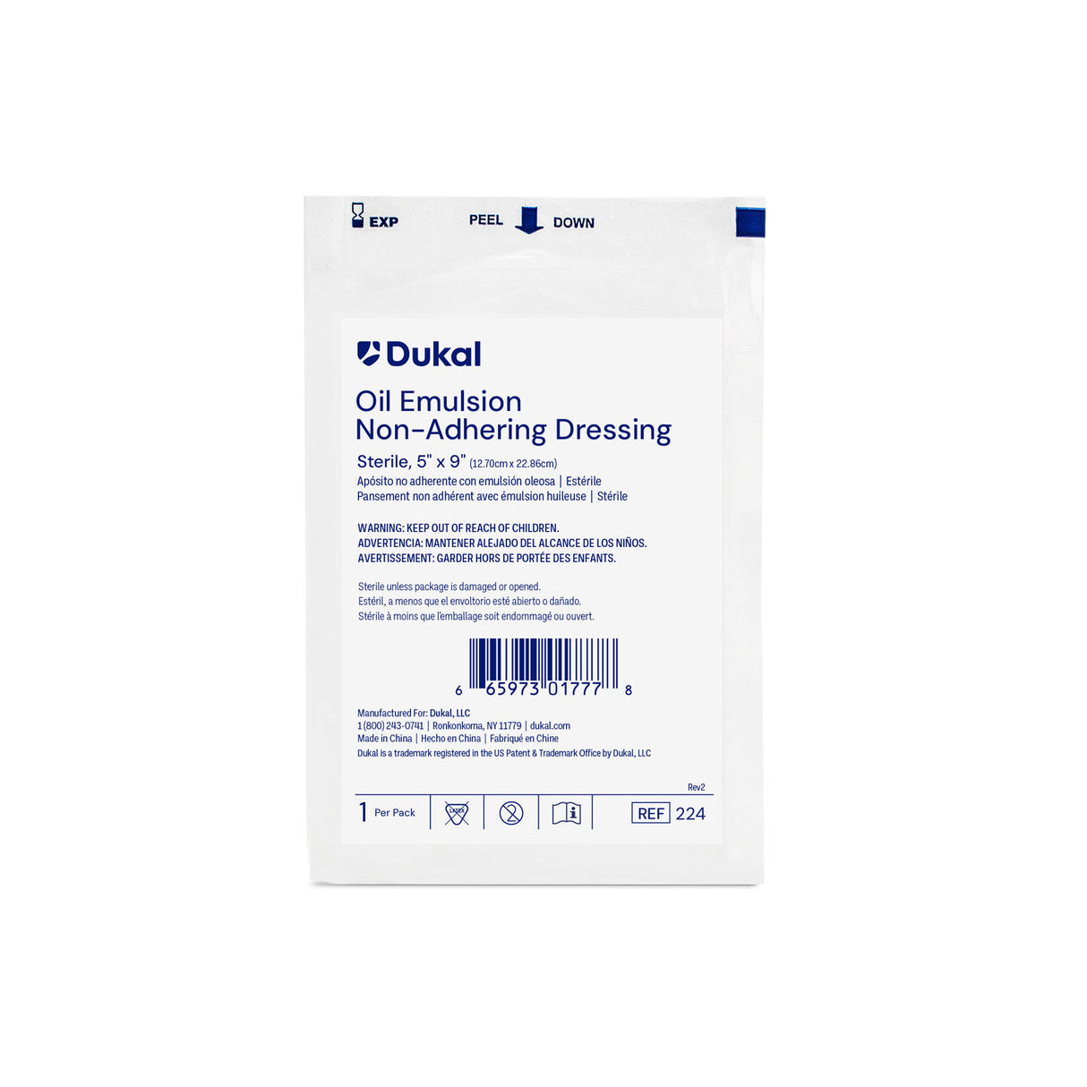 DUKAL ALBA PERMEABLE NON-ADHERING DRESSINGS - 224