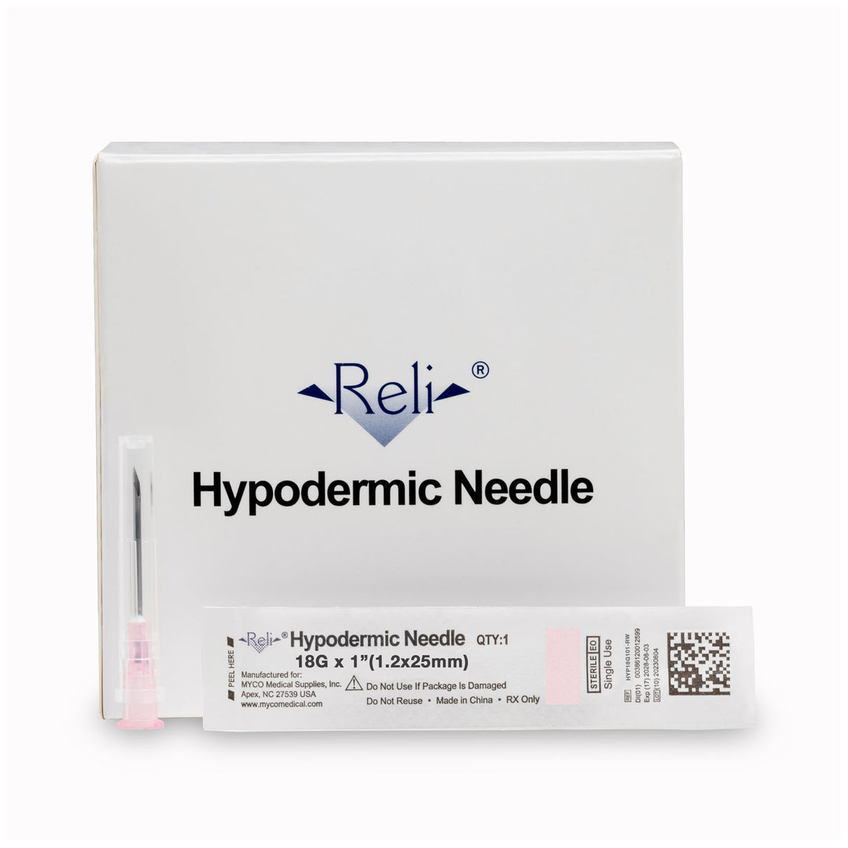 MYCO RELI® CONVENTIONAL HYPODERMIC NEEDLES - HYP18G101-RW