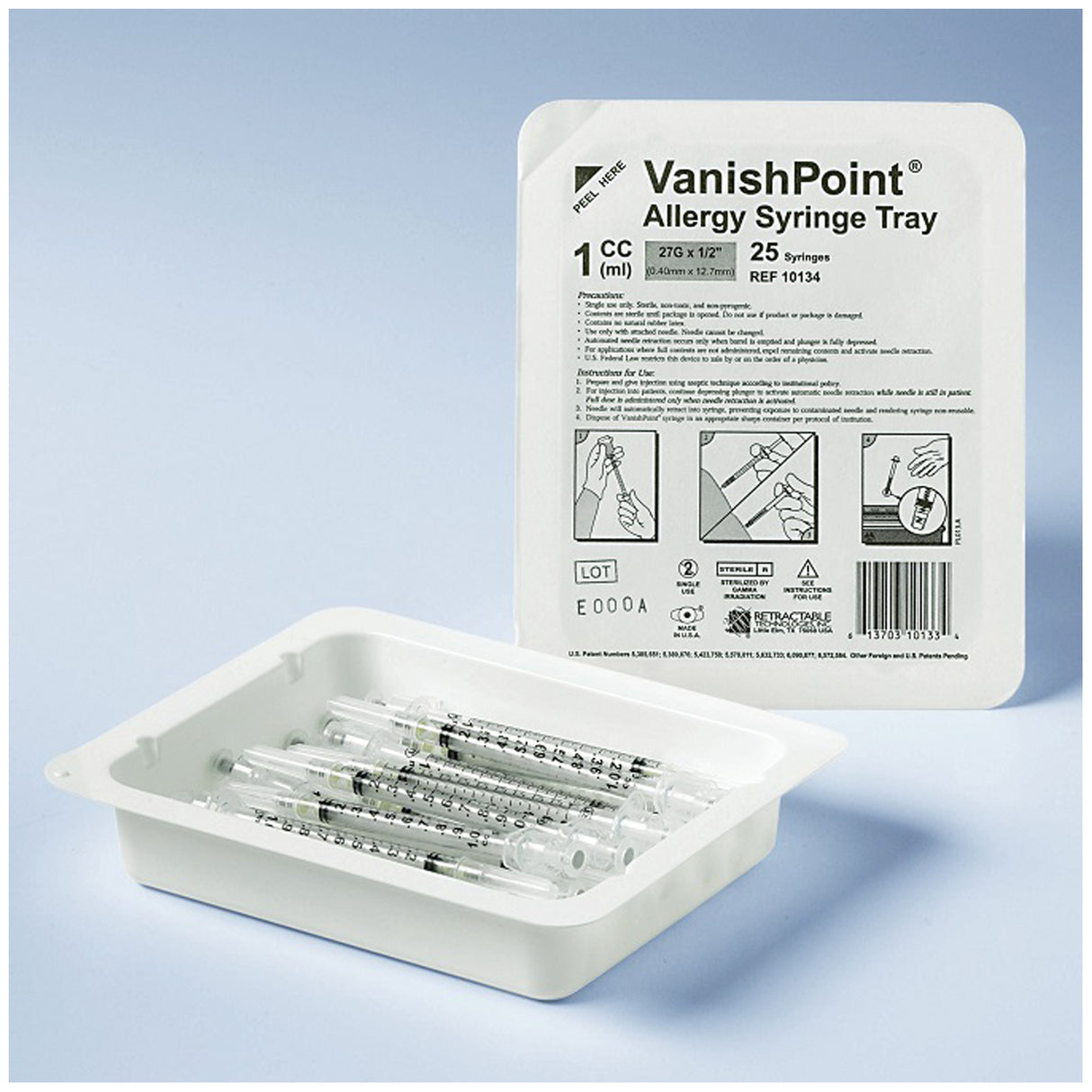 RETRACTABLE VANISHPOINT® ALLERGY TRAY - 10134