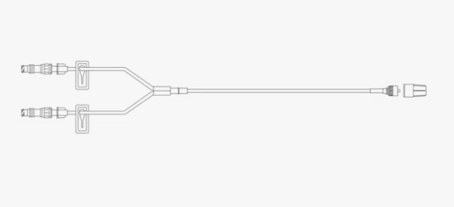 BD EXTENSION SET, SMALLBORE, BIFUSE, (2) REMOVABLE SMARTSITE™ NEEDLE-FREE CONNECTORS, (2) SLIDE CLAMPS, SPIN MALE LUER LOCK, 8" LENGTH, 0.5ML PV, NOT MADE WITH DEHP, STERILE-10015488, Cs