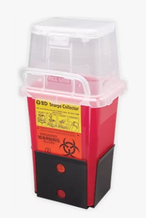 BD SHARPS COLLECTOR, 6 GALLON, RED, SMALL OPEN CAP-305160, Cs