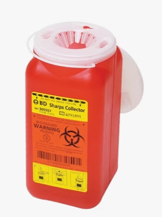 BD SHARPS COLLECTOR, 6 GALLON, RED, SMALL OPEN CAP-305160, Cs
