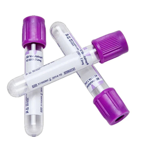 BD BLOOD COLLECTION TUBE, PLASTIC, 2ML, K2EDTA, HEMOGARD™, 13X75MM, LAVENDER-368047, Cs