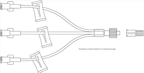 BD EXTENSION, Q-SYTE, LUER ACCESS, SPLIT-SEPTUM, 6" SMALL BORE, TRI-EXTENSION, SPIN NUT-385164, Cs