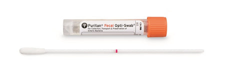Fecal Opti-Swab - 6" Sterile Elongated Flock Swab & 2ml Cary-Blair Medium - CB-206-Fecal Swab, Cs