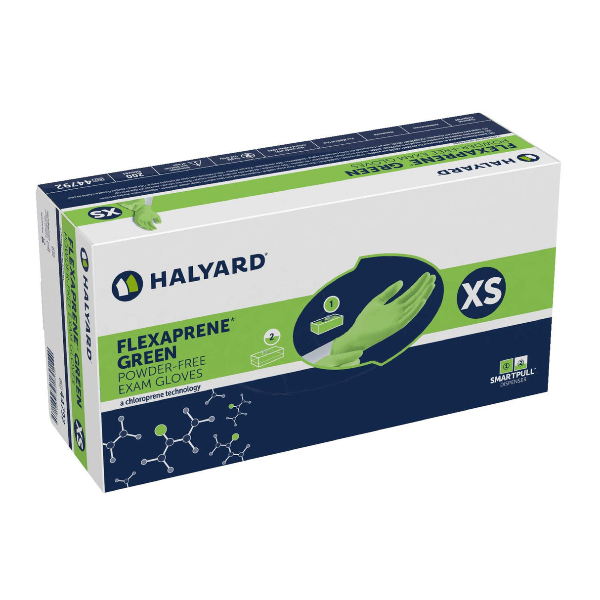 HALYARD FLEXAPRENE® GREEN POWDER-FREE EXAM GLOVES-44792