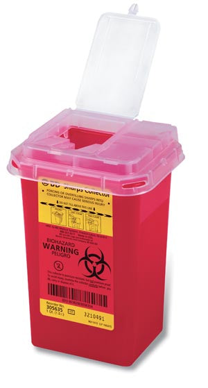 BD SHARPS COLLECTOR, 1.0 QT, PHLEBOTOMY, RED-305635, Cs