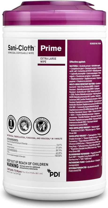 PDI SANI-CLOTH® PRIME GERMICIDAL DISPOSABLE WIPE-P24284