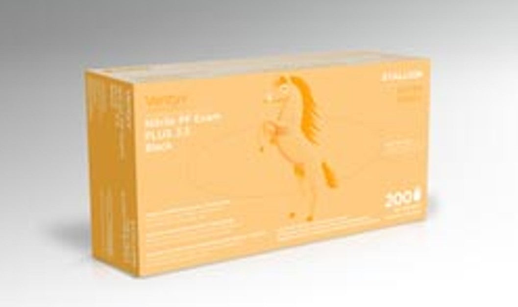 VENTYV NITRILE POWDER FREE EXAM GLOVE PLUS 3.5 (STALLION)-10333107, X-Small, Cs