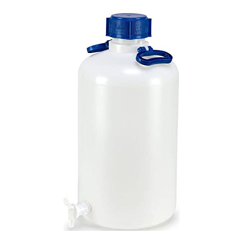 Globe Scientific 601664 HDPE Aspirator Bottle, Spigot Included, 25L Capacity