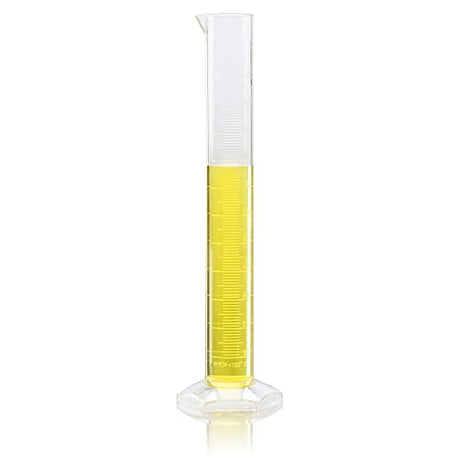 Globe Scientific 3705-100 Diamond Essentials PMP Graduated Measuring Cylinder, Class A, Tall Form, 100ml Capacity