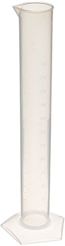 Globe Scientific 601080 Polypropylene Graduated Cylinder, Molded Graduations, 250mL Capacity (Pack of 12)