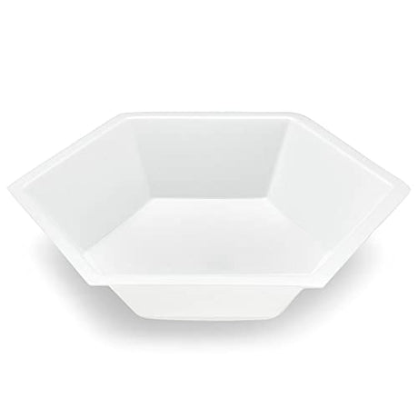 Weighing Boats by Globe Scientific, Hexagonal Shaped, Bendable Polystyrene, Easy Pour Design, Disposable Scale Trays for Weighing & Mixing Liquid & Powder, Antistatic, 350mL Capacity, White, Case/500
