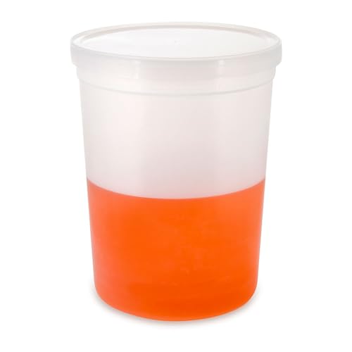 Globe Scientific 271086 Multi-Purpose Container, Economy Style, Separate Snap Lid, Capacity (Case of 25)